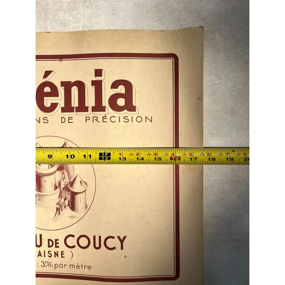 INGENIA Paper Model Kit Chateau de Coucy Aisne Historic Castle France VTG